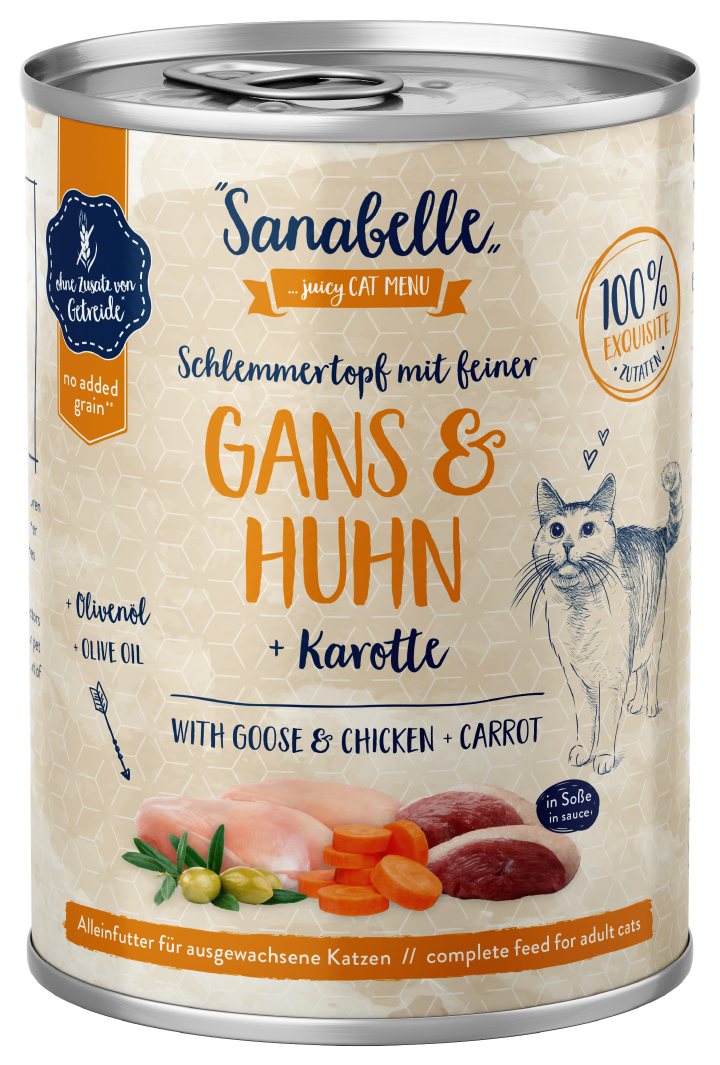 Sanabelle Katzen Nassfutter mit Gans & Huhn